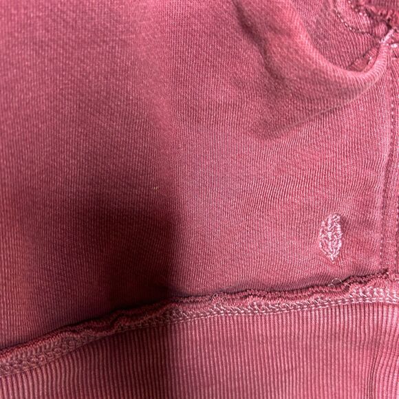 Free People Movement Only One Hoodie Womens Medium Full Zip Cotton Red Color - Picture 2 of 9